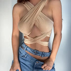 Minimalist Sexy Stretch Tank Top - Piña Colada