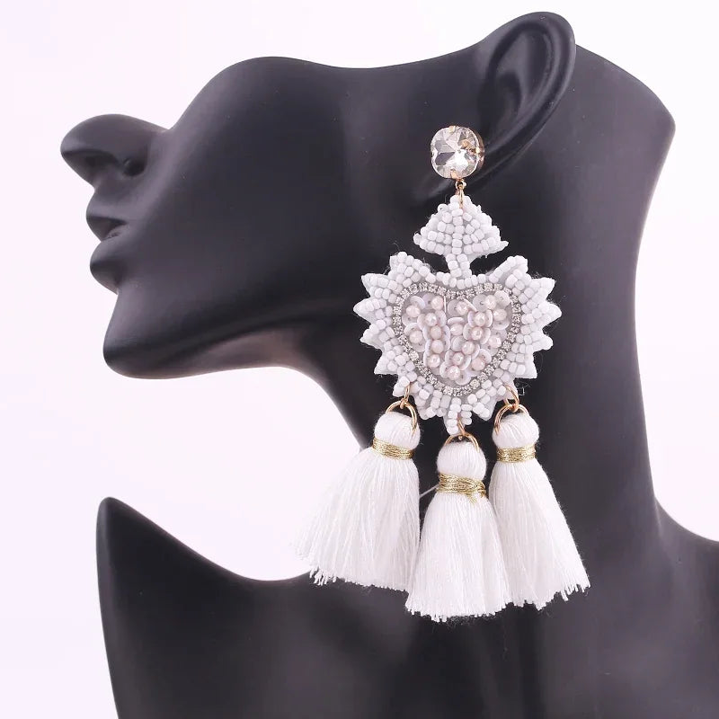 Tassel Earrings Boho - Piña Colada