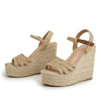 Sandales European Fashion Peep Toe - Piña Colada