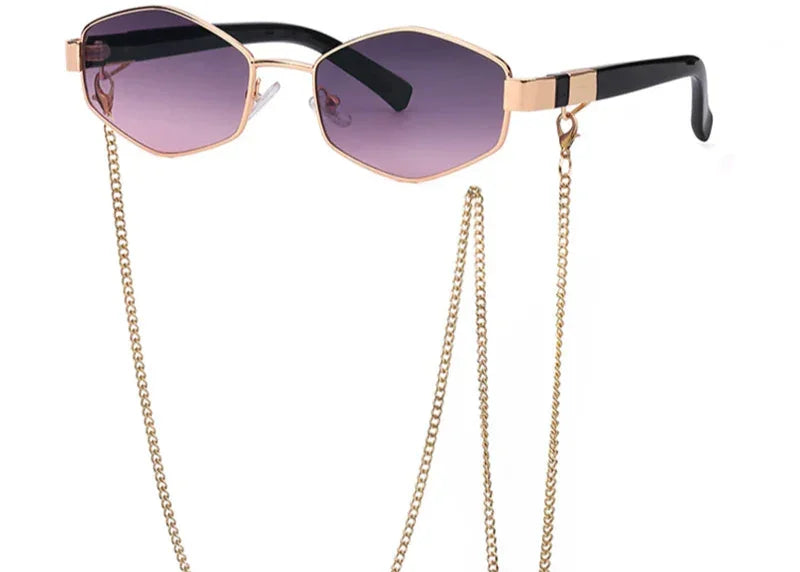 Small Frame Hexagon Sunglasses - Piña Colada
