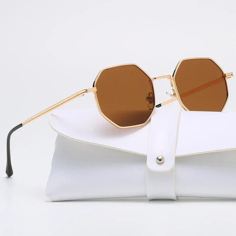 Polygon Metal Sunglasses - Piña Colada