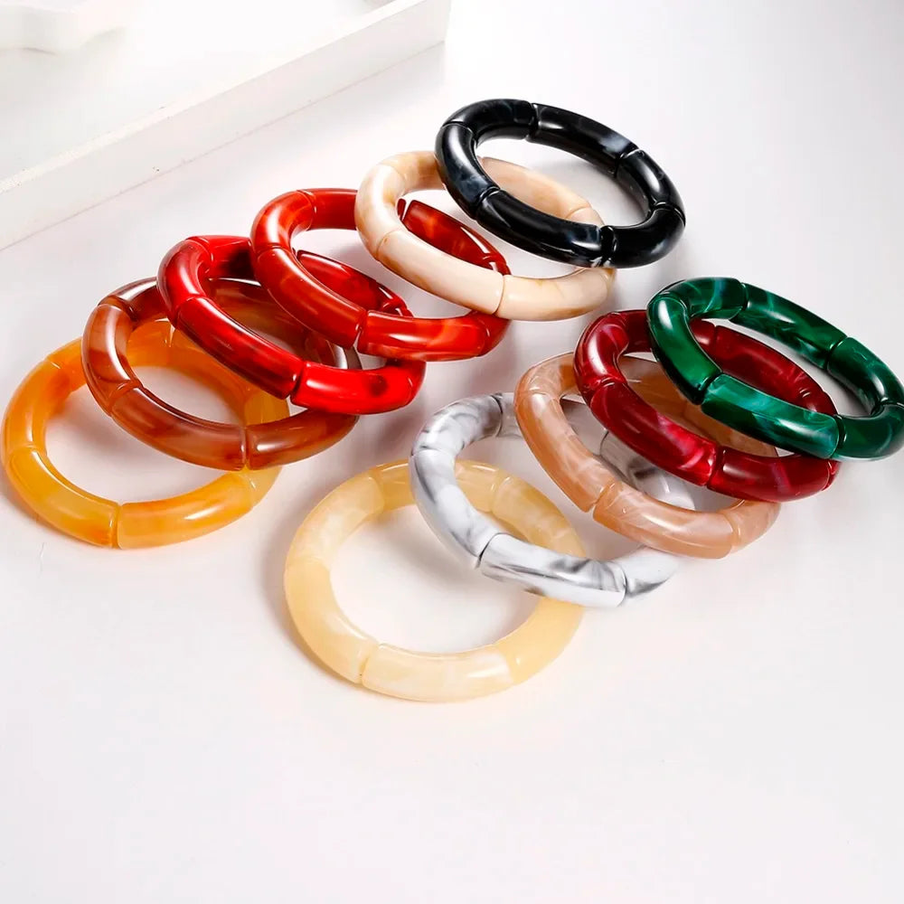 Acrylic Design Bracelet - Piña Colada