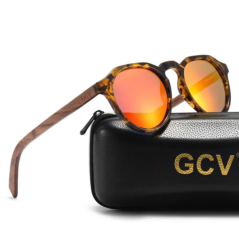 Walnut Wood Sunglasses - Piña Colada