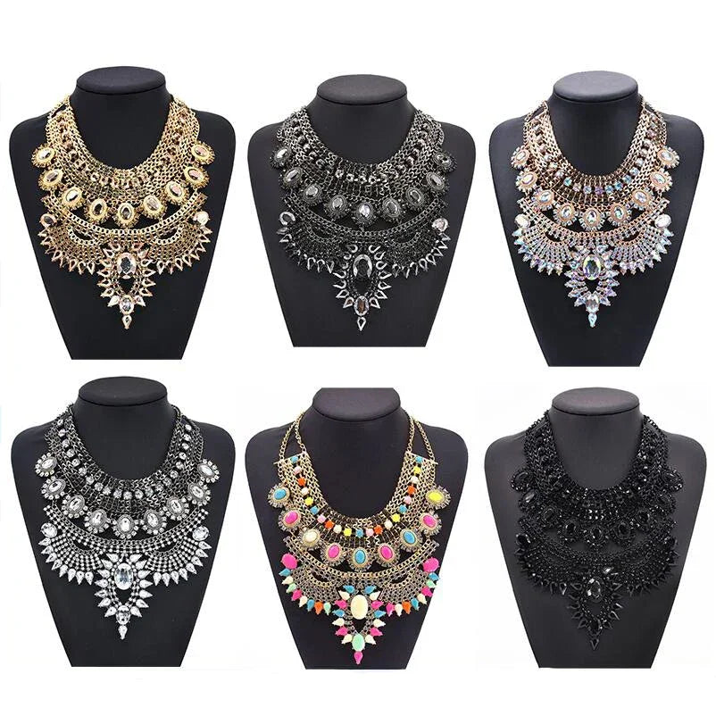 Large Collar Bohemian Vintage - Piña Colada