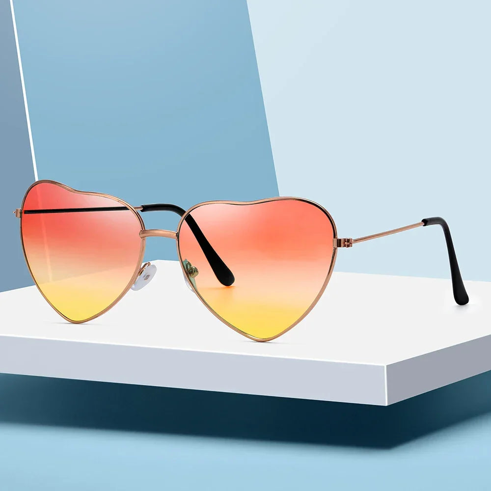 Heart Shape Sunglasses - Piña Colada