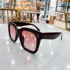 Retro Oversized Square Sunglasses – Vintage UV400 Mirror Eyewear for Women - Piña Colada
