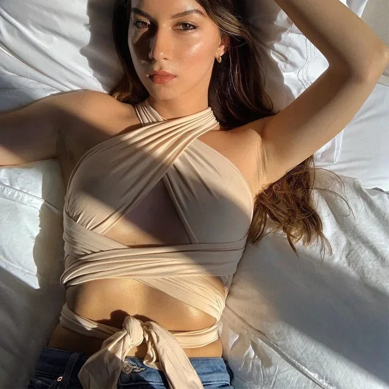 Minimalist Sexy Stretch Tank Top - Piña Colada