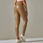 High-Waist Seamless Knee-Length Leggings - Piña Colada