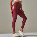 High-Waist Seamless Knee-Length Leggings - Piña Colada