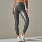 High-Waist Seamless Knee-Length Leggings - Piña Colada