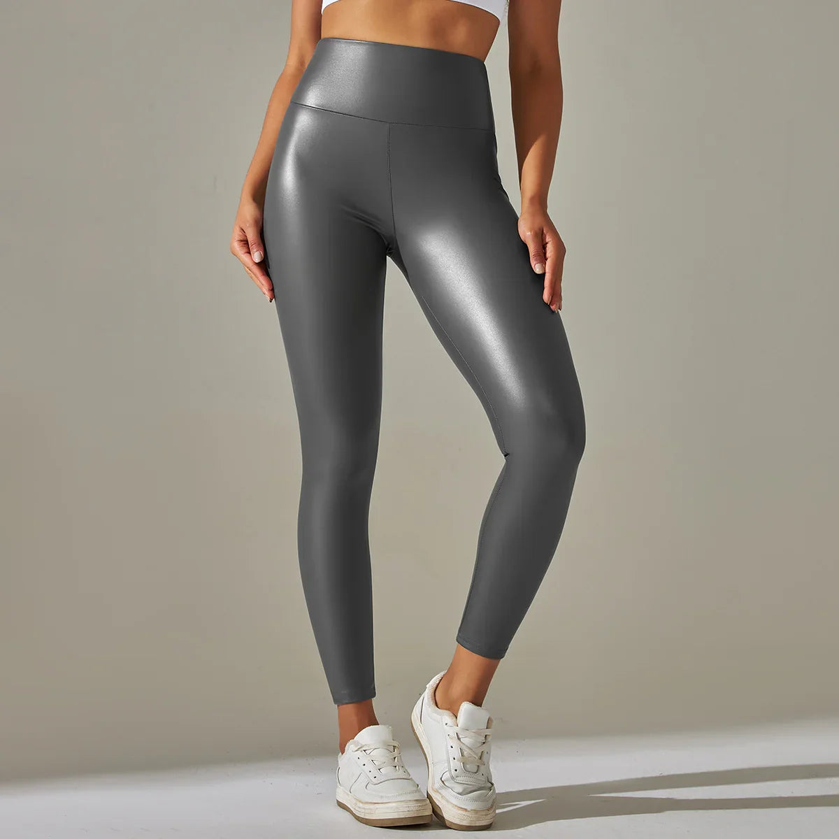 High-Waist Seamless Knee-Length Leggings - Piña Colada