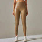 High-Waist Seamless Knee-Length Leggings - Piña Colada