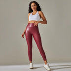 High-Waist Seamless Knee-Length Leggings - Piña Colada