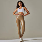 High-Waist Seamless Knee-Length Leggings - Piña Colada