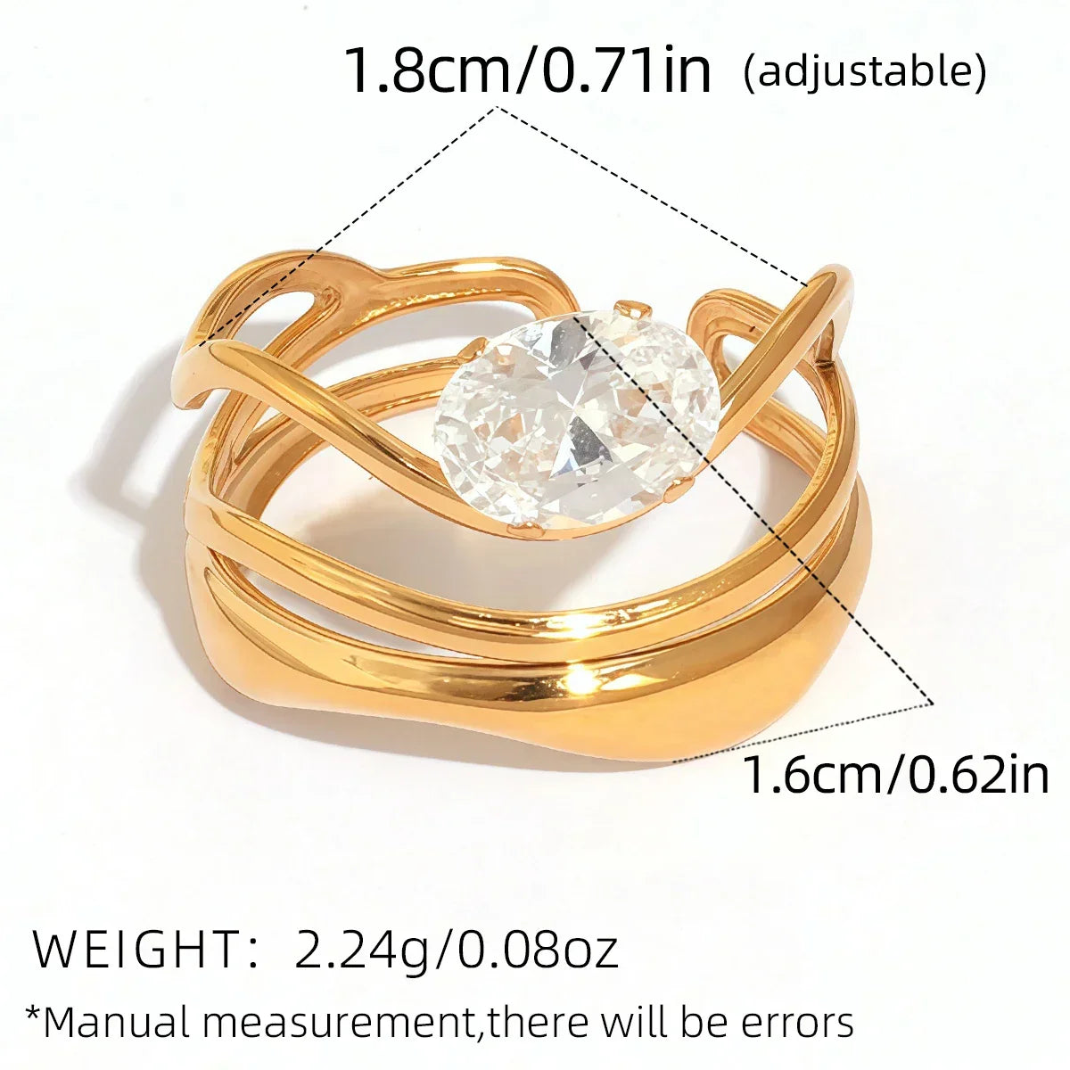 Cubic Zirconia Ring - Piña Colada