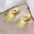 Oval Sun Hanging Ear Clip - Piña Colada