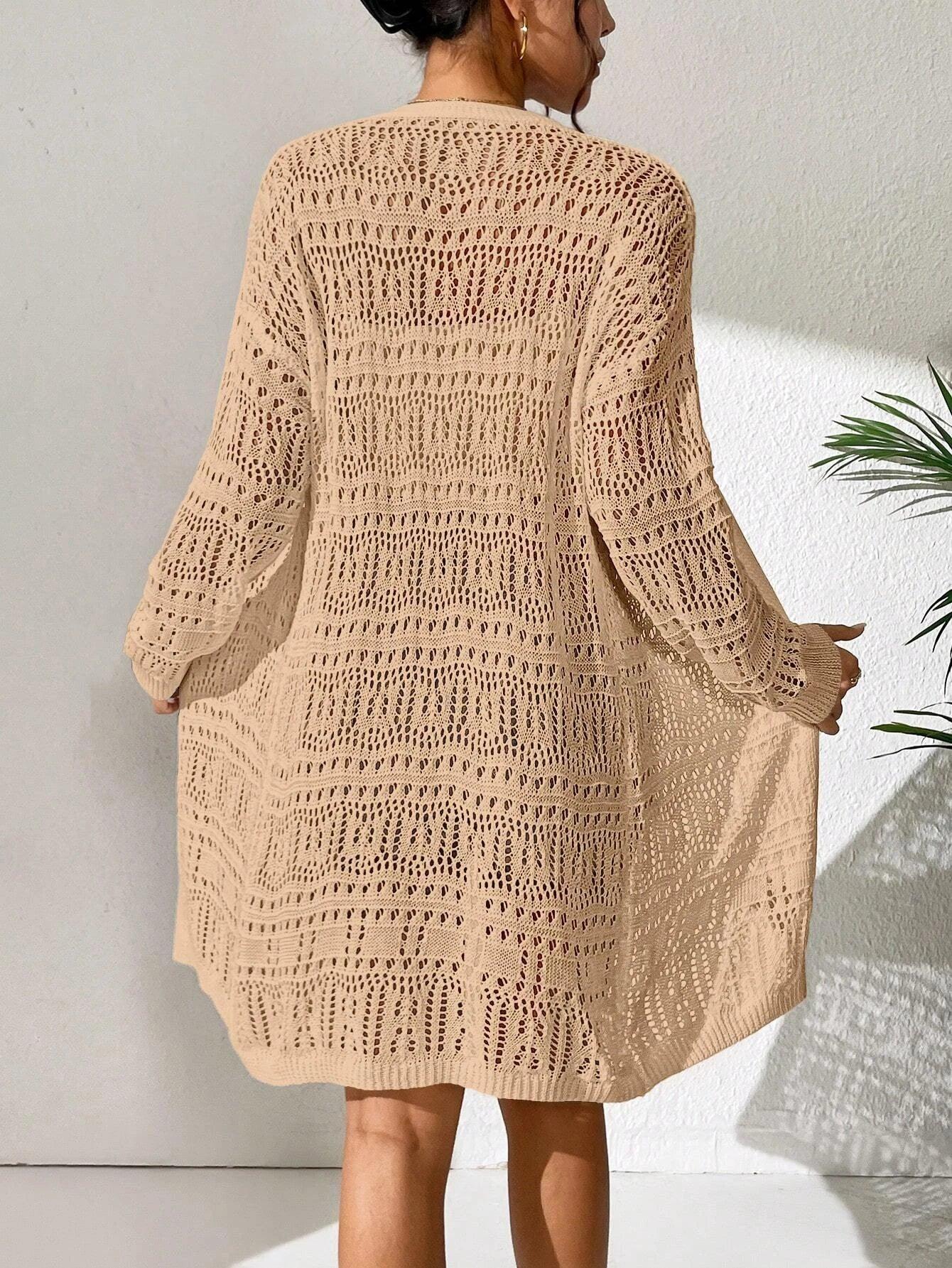 Knitted Cardigan Loose Fitting - Piña Colada