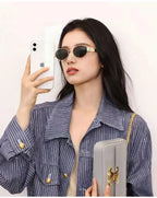 UV400 Sun Glasses Alloy Oval Eyewear - Piña Colada