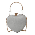 Shiny Handbag Heart Shape