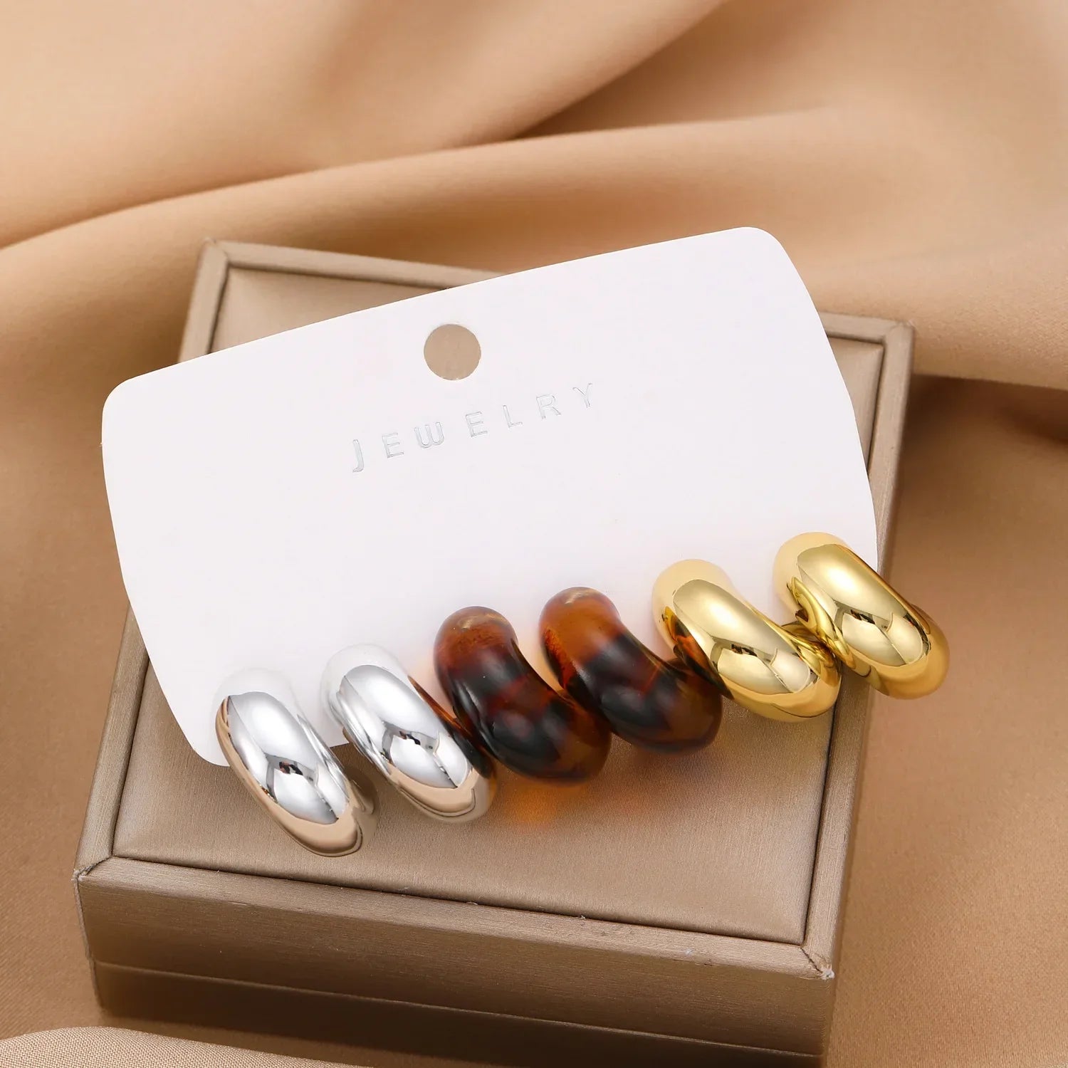 6Pcs/Set Classic Earrings - Piña Colada