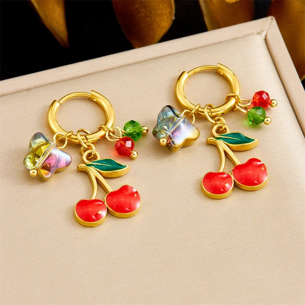 316L Stainless Steel Shell Earrings - Piña Colada