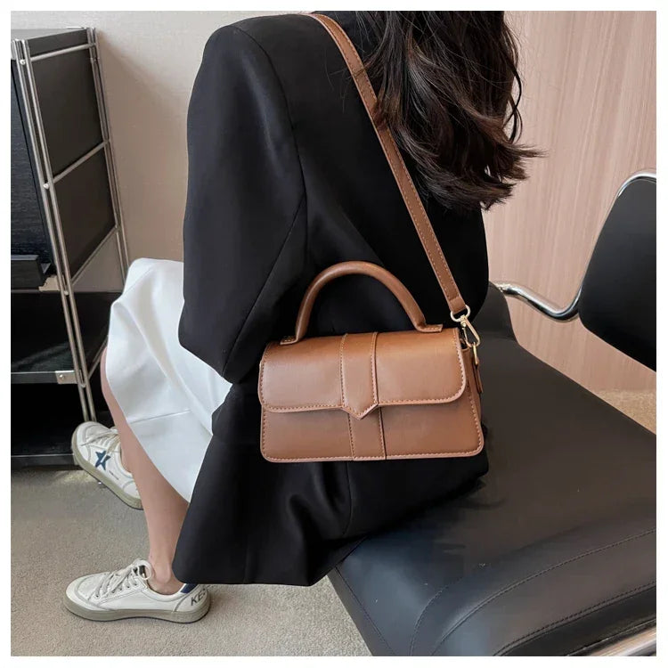 Leather Shoulder Bag - Piña Colada