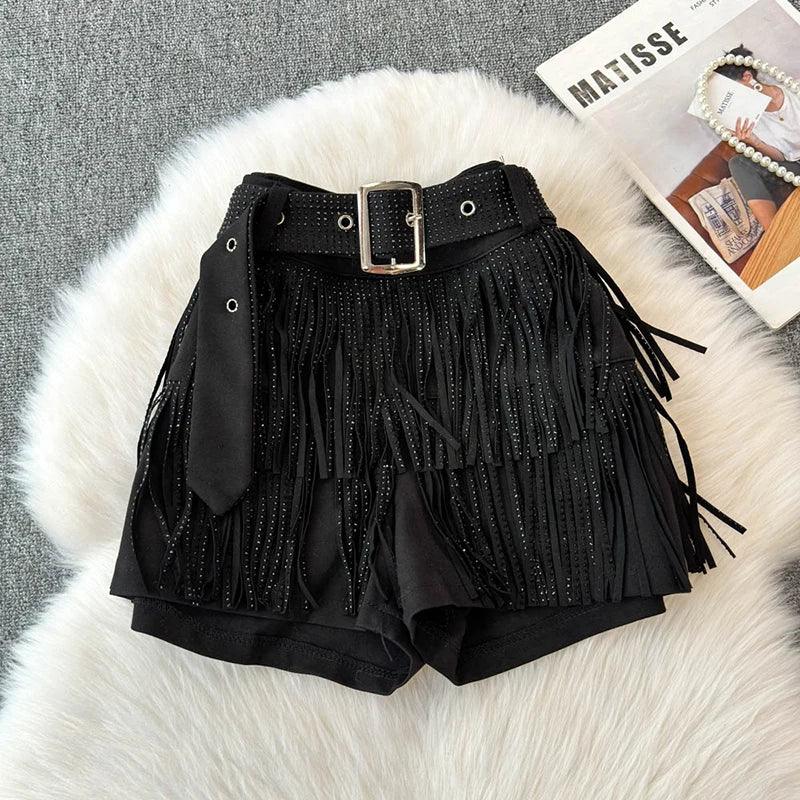 Shorts Belt Gathered Waist Zipper - Piña Colada