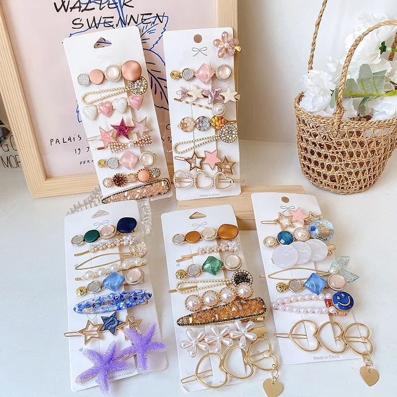 Trendy Geometric Hairpins for Women - Piña Colada