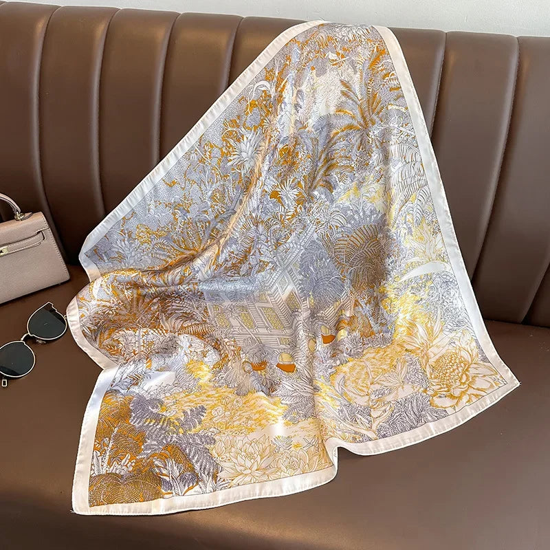 Bohemian Silk Scarf - Piña Colada