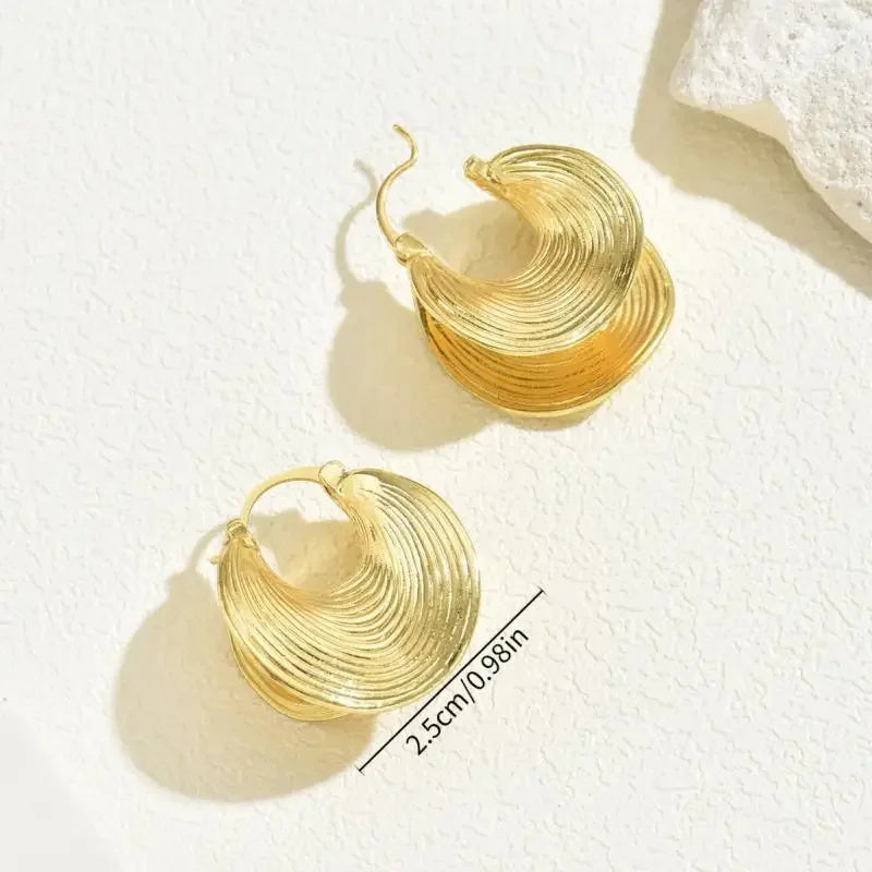 Large Ear Buckle Earrings - Piña Colada