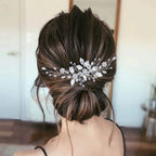 Crystal Pearl Hair Comb Clip - Piña Colada