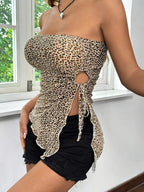 Top Leopard Print Top - Piña Colada