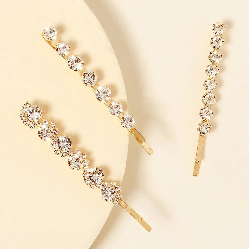Clear Crystal Hair Pins - Piña Colada