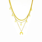 Moon Pendant Necklace - Piña Colada