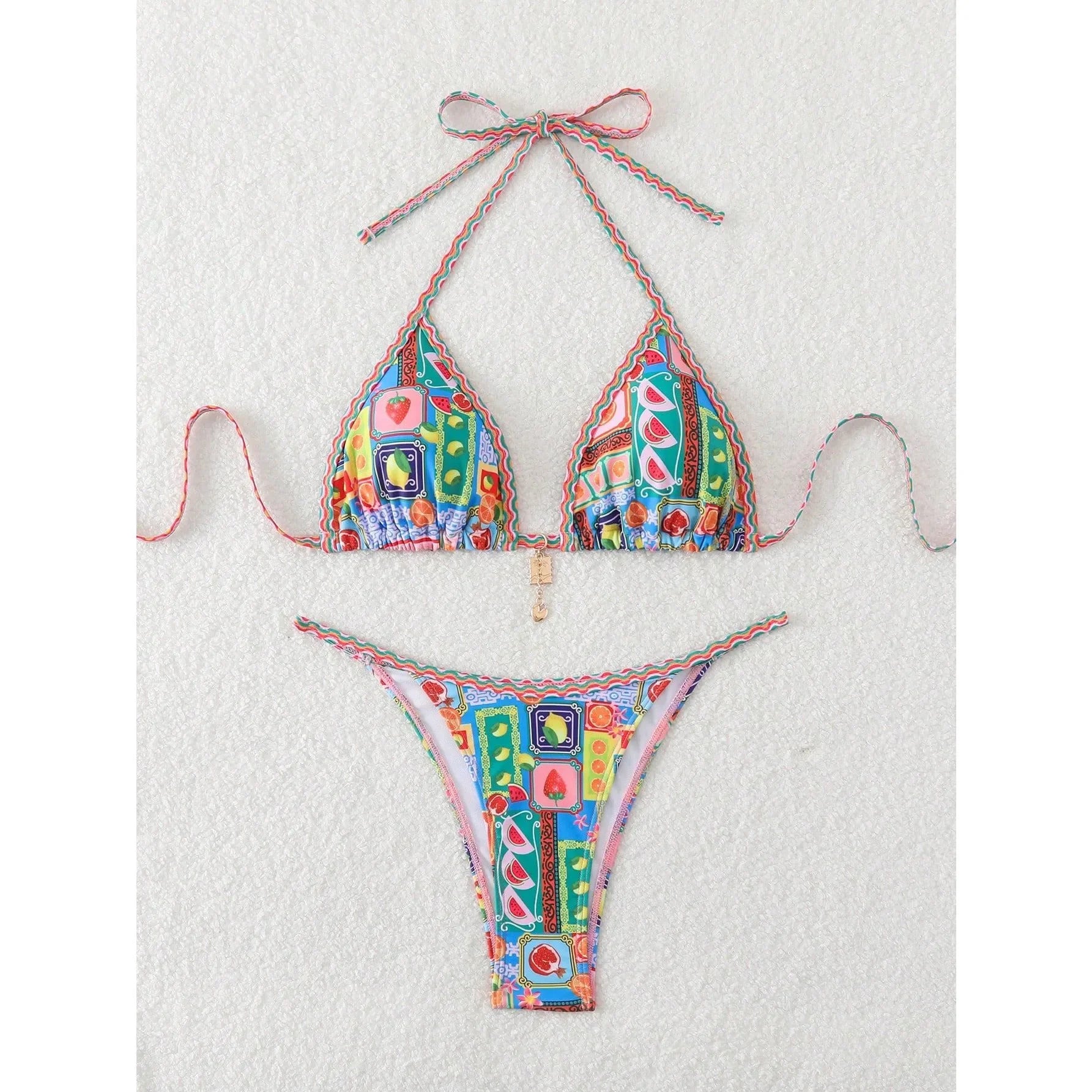 Sexy Tropical Print Bikini Set 2025 - Piña Colada