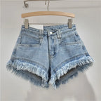 Denim Shorts High-waisted - Piña Colada