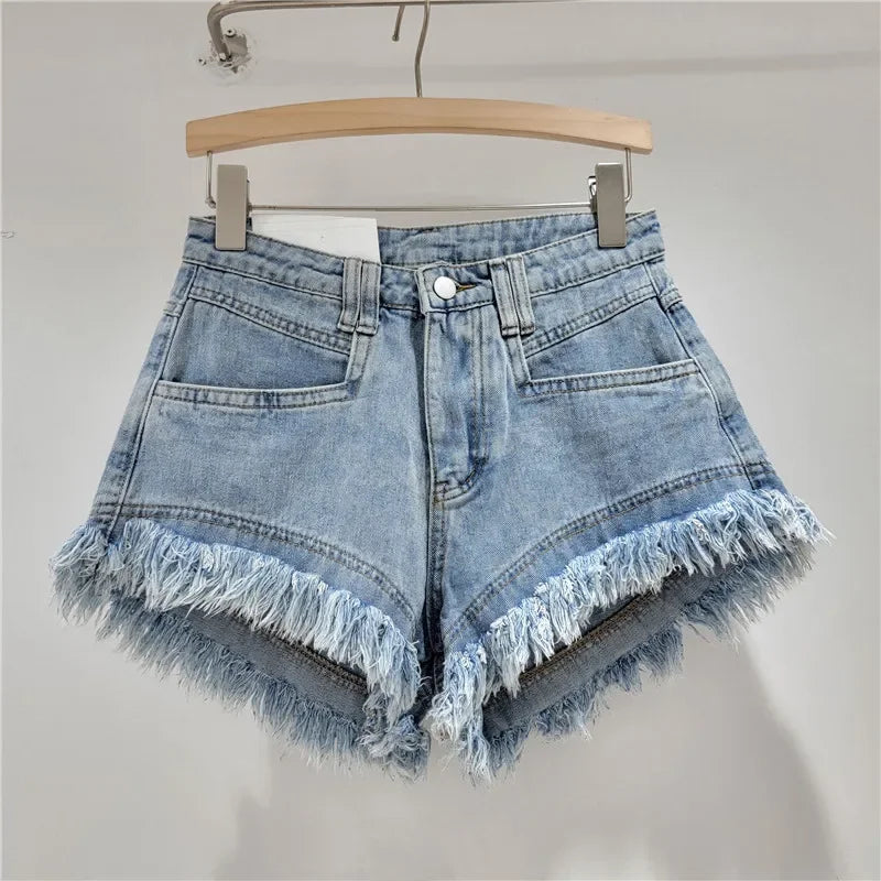 Denim Shorts High-waisted - Piña Colada