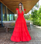 Beach Dress – V-Neck Summer Dress - Piña Colada