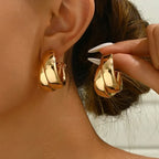 Chunky Hoop Earrings - Piña Colada