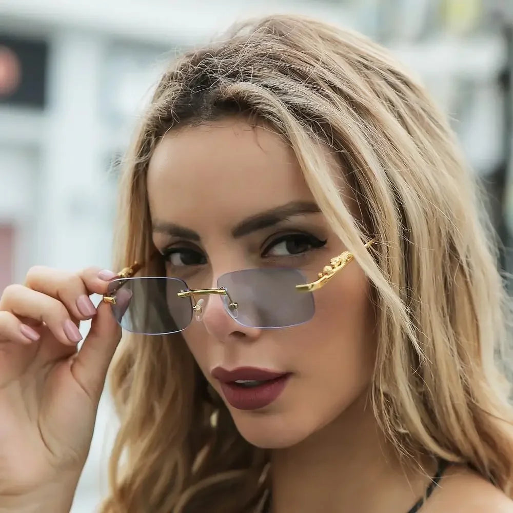 Square Rimless Sunglasses - Piña Colada