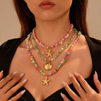 Shell Necklace Stainless Steel - Piña Colada