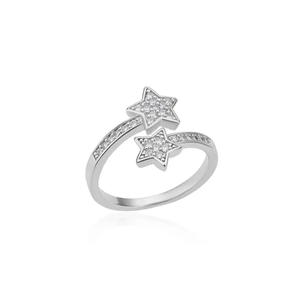 Zircon Double Star Ring - Piña Colada
