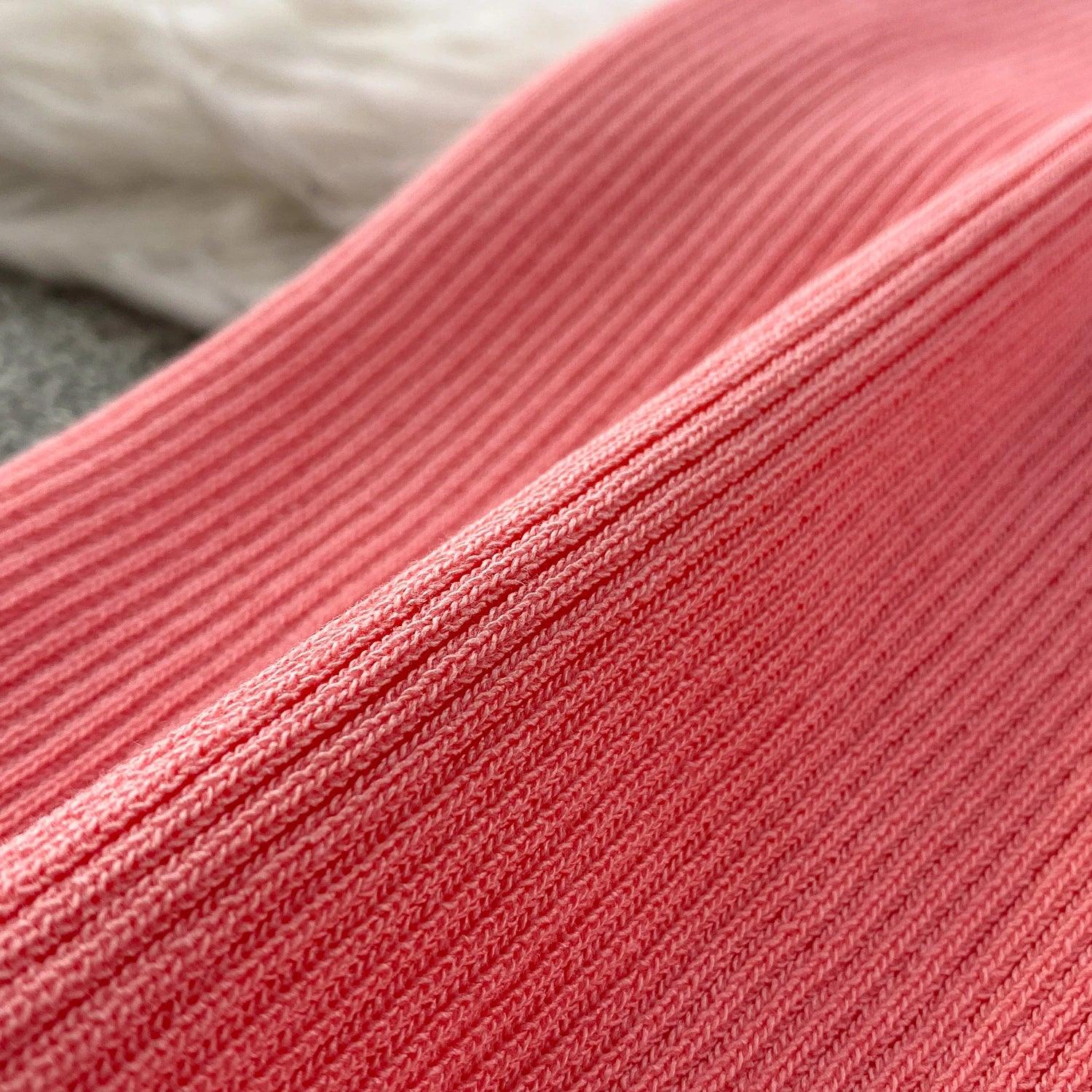 Chic Off Bodycon Dress Wrap Knitted - Piña Colada