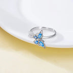 Spinner Ring Crystal Flower - Piña Colada