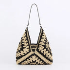 Woven Straw Tote - Piña Colada