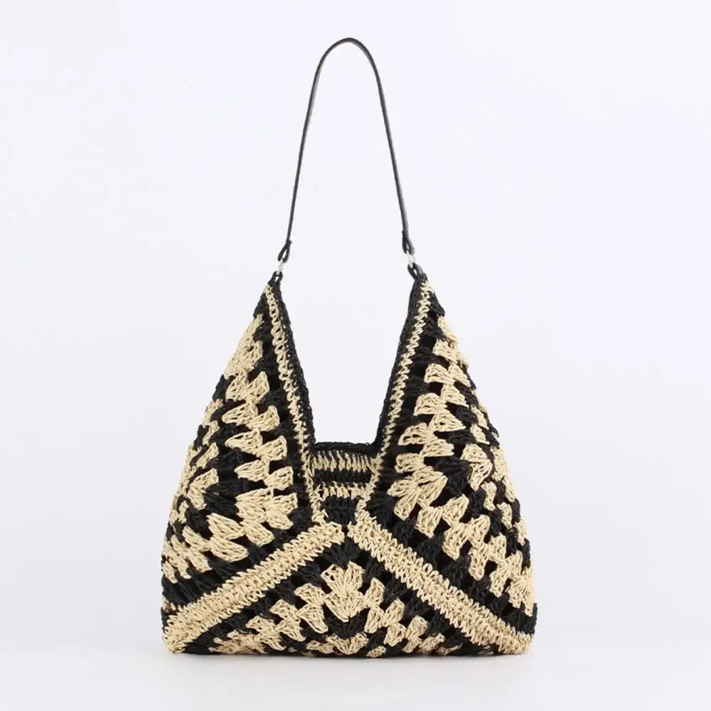 Woven Straw Tote - Piña Colada