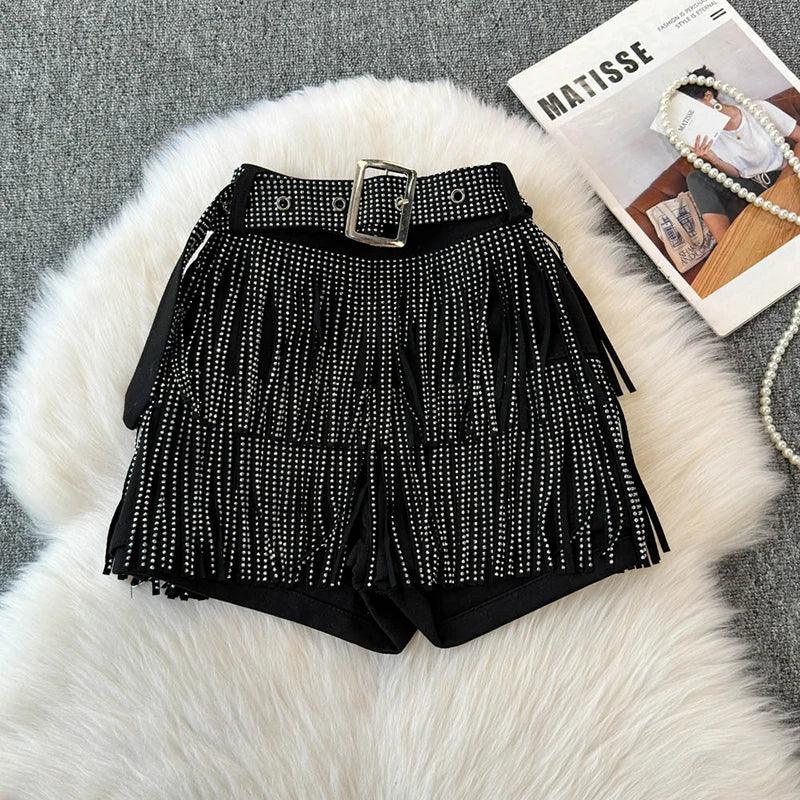 Shorts Belt Gathered Waist Zipper - Piña Colada