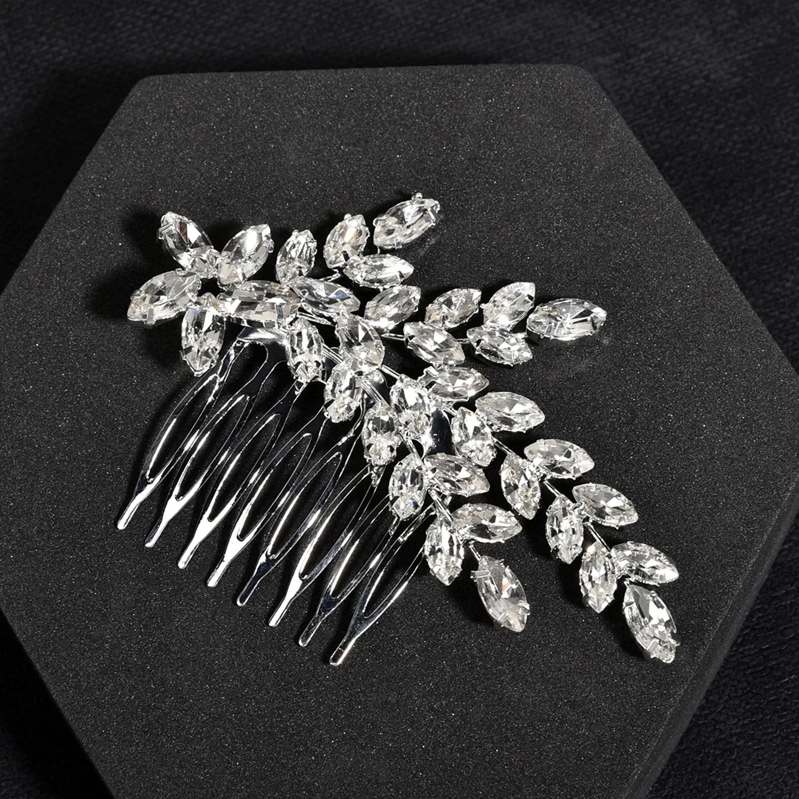 Crystal Pearl Hair Comb Clip - Piña Colada