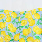 Yellow Lemon Print Casual Shorts - Piña Colada