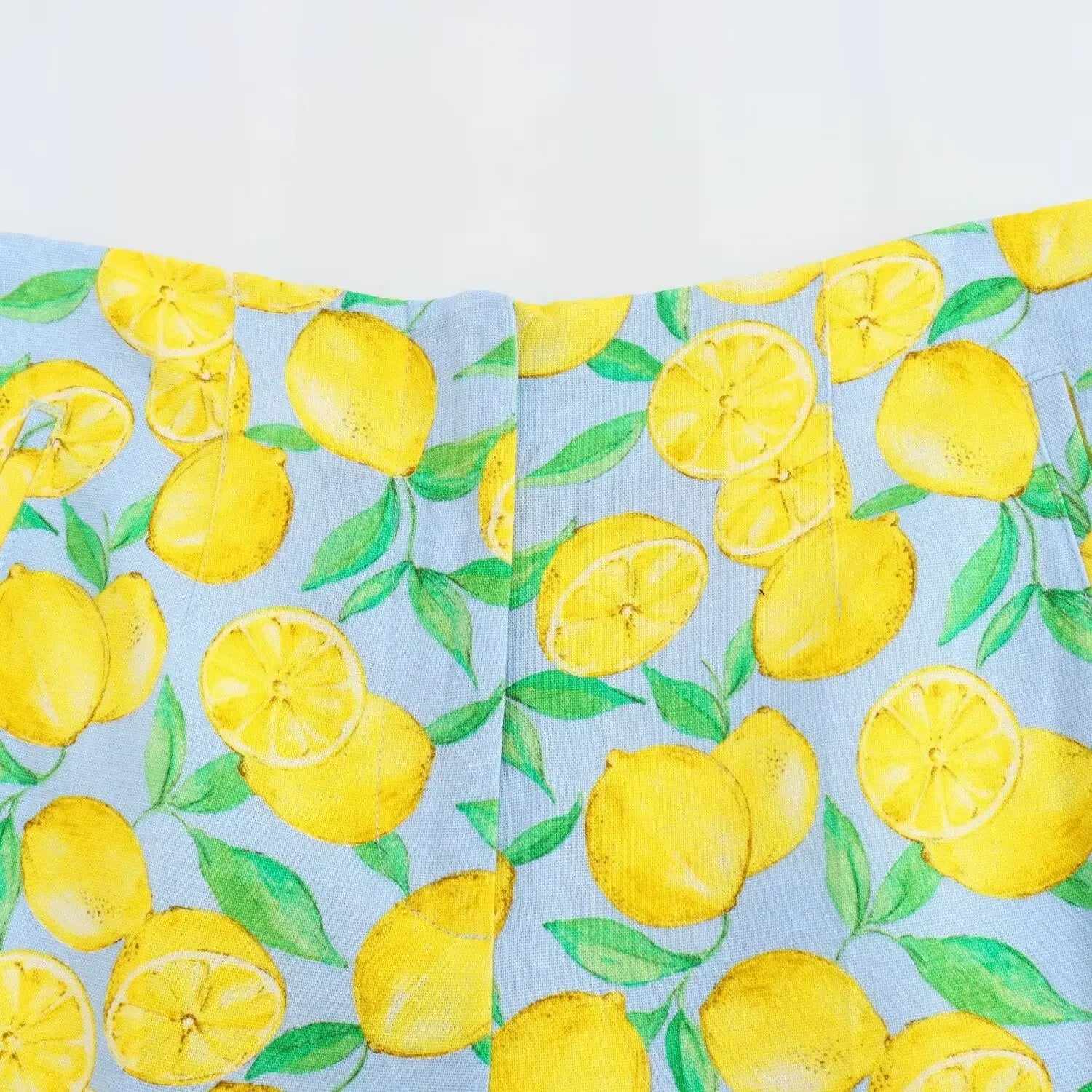 Yellow Lemon Print Casual Shorts - Piña Colada